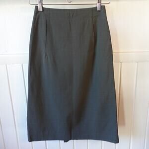 Louis Vuitton Paris Wool Pencil Skirt Size 34 US 2 Gray A-Line High‎ Rise Office